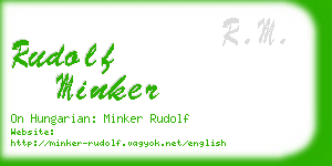 rudolf minker business card